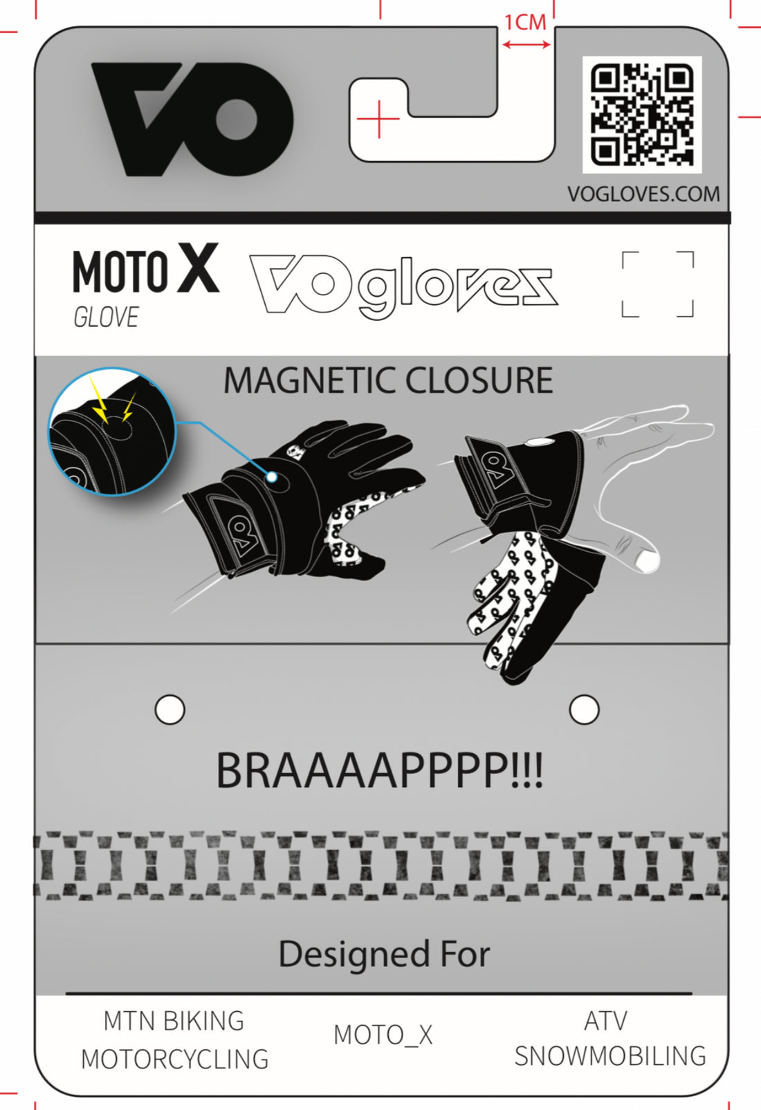 NEW VO GLOVE DESIGN! - MotoX / Mtn. Bike, Mechanic, MAGNETIC CLOSURE